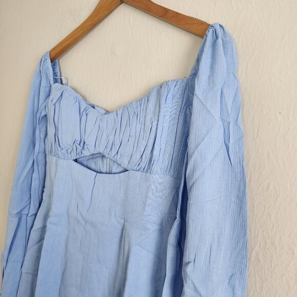 NWT Rumer The Label Camille Light Blue Cut Out Mini Dress Small - Picture 8 of 11